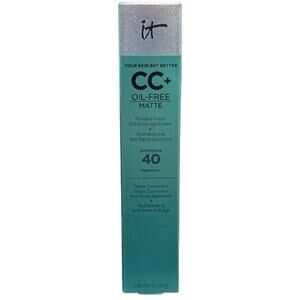 It Cosmetics CC+ Cream Foundation SPF 40 Oil-Free Matte 1.08 oz Medium Tan